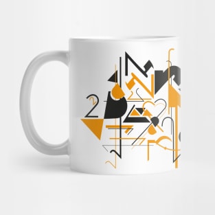 Abstract artwork number 2 - Black and Orange Mug